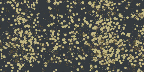 Camouflage pattern with polygonal pattern and honeycombs. Design of textile products for the army.