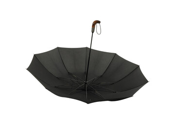 PNG, umbrella in black color isolated on white background.