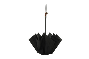 PNG, umbrella in black color isolated on white background.