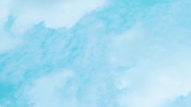 Aerial Air Plane Window View Light Blue Sky Transforming White Clouds Air Layers Atmosphere. Aerial Drone View Forming White Clouds in a Blue Sunny Skyscraper. Time Lapse Puffy Cloud in Blue Sky.