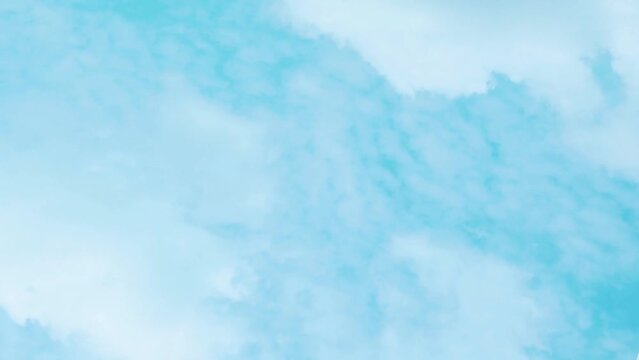 Forming White Clouds in the Air Layers of the Atmosphere in the Light Blue Sky Time Lapse. Formation of White Clouds in the Blue Skyscraper Timelapse.