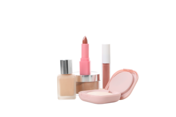PNG, Women's makeup accessories, isolated on white background