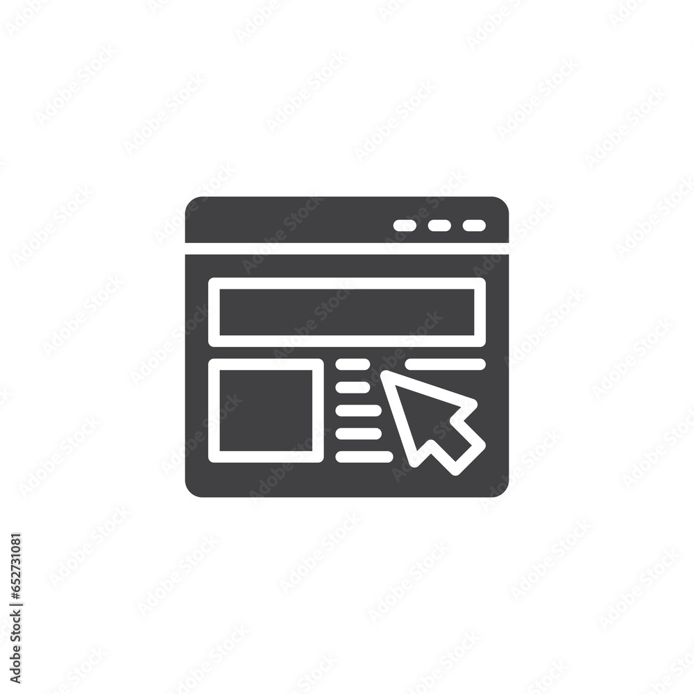Poster website cursor arrow vector icon