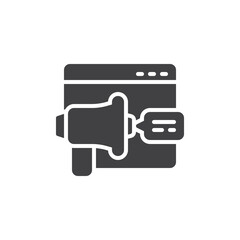 Ecommerce advertising vector icon