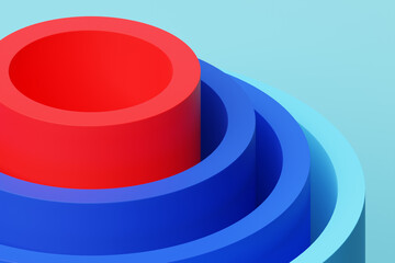 Abstract 3d rendering of a modern geometric background. Minimalistic design for poster, cover, branding, banner, placard.