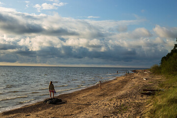 the beach of sea baltic Estonia