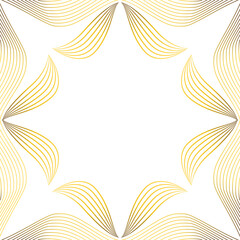 Obraz premium elegant gold floral frame