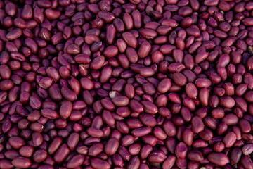 Close-up photography of dried peanuts without peeling them