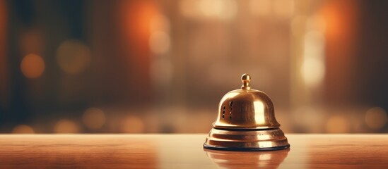 Antique bell with blurry background