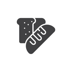 Fresh bread vector icon