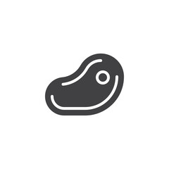 Beef steak vector icon