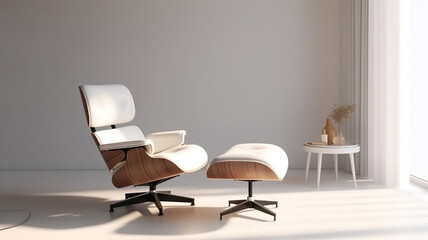 white armchair on the background of the wall interior consultation of a psychologist therapy.