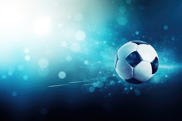 Fototapeta premium Soccer ball on bright colorful background