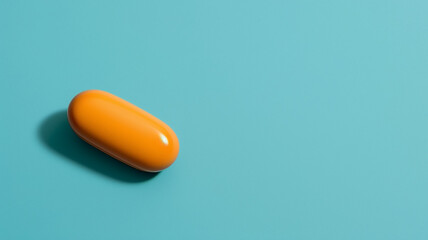 a bright pill on a bright colored background of antibiotics minimalism, alone, lonely.