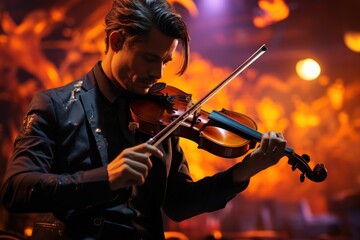 Fototapeta premium violinist playing the violin
