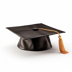 Grad hat isolated on white, ai technology