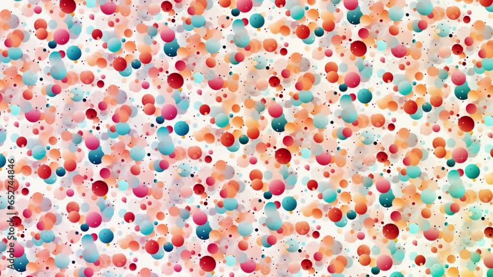 Poster abstract background with dots tiles moving