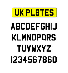 UK number plate font