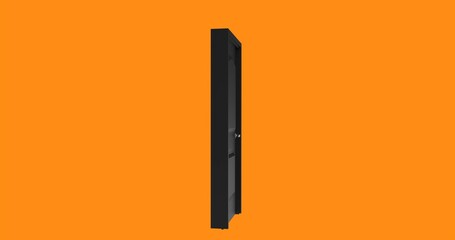isolated door illustration 3d rendering
