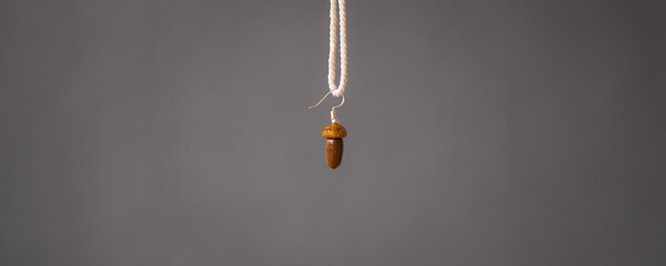 Ear decoration on rope, handmade, DIY, polymer clay © Roman