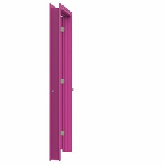 open isolated door closed 3d illustration rendering