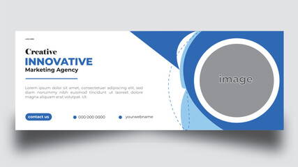 Modern email signature vector templates design.