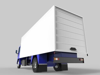truck van transport isolated 3d rendering illustration on a white background