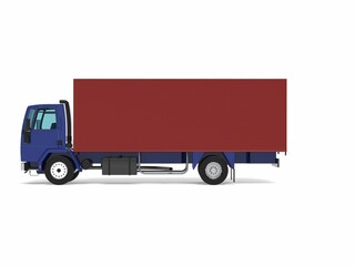 truck van transport isolated 3d rendering illustration on a white background