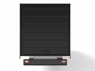 truck van transport isolated 3d rendering illustration on a white background