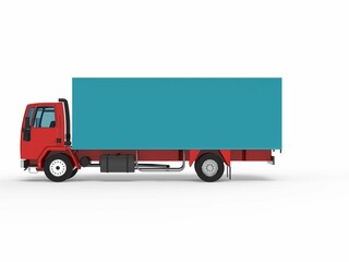 truck van transport isolated 3d rendering illustration on a white background