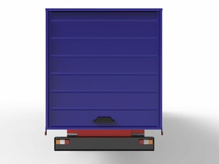 truck van transport isolated 3d rendering illustration on a white background