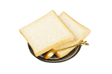 Slice bread isolated on white background