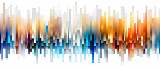 multicolored pulse, abstract lines, rainbow gradient on a white background. 3d texture. .