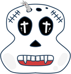 illustration of halloween skull