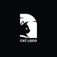 Cat silhouette logo design inspiration. Vector Illustration