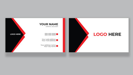 Vector business card template. Visiting card for business and personal use. Vector illustration design.