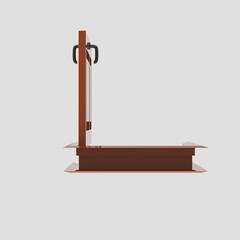 orange wooden interior door illustration set different open closed isolated white background