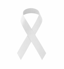 Awareness White ribbon for campaign to end violence against women