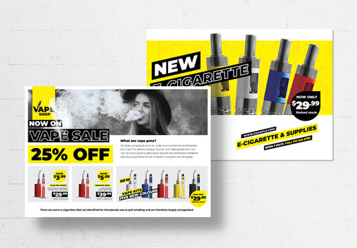 Vape Shop Vapes Galore Flyer Layout
