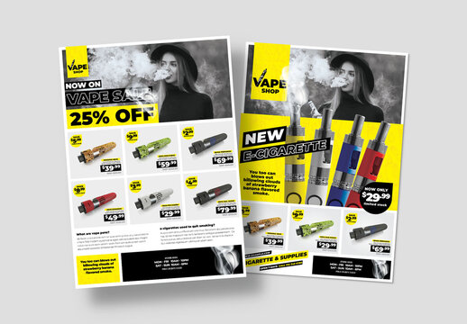 Vape Shop Vapes Galore Flyer Layout