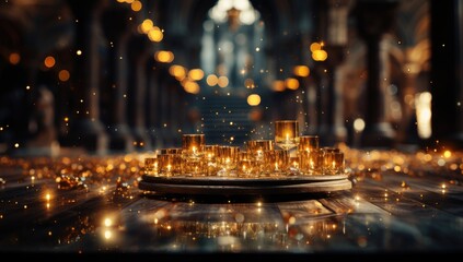 Abstract 3D Background with Luminous Glow