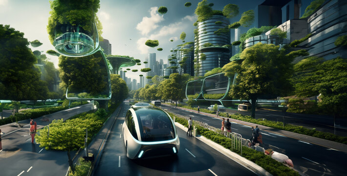 futuer city, Mobility will be more comfortable and environm hd wallpaper