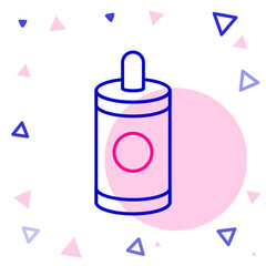 Line Firework icon isolated on white background. Concept of fun party. Explosive pyrotechnic symbol. Lighting firecrackers. Colorful outline concept. Vector