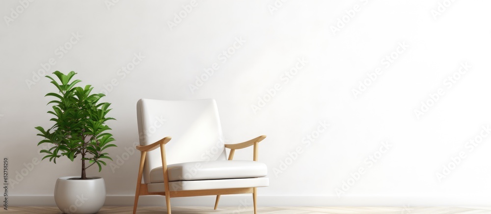 Canvas Prints minimalist armchair in modern white interior