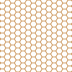 亀甲模様　オレンジ　太　2