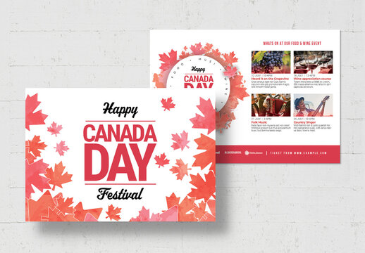 Canada Holiday Flyer Layout for Canadian