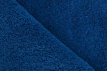 Blue Micro Fiber Fabric Towel Textured Background