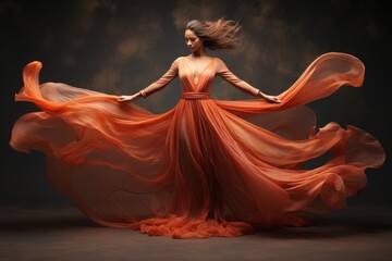 Dancer creating graceful movements in the air, Generative AI 