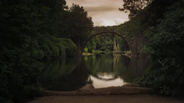 Peaceful summer night at Devil's Bridge Germany. 