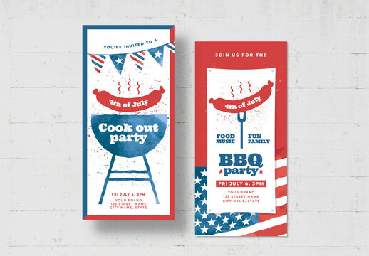 4th Jul Fourth of July Independence Day Flyer Layout